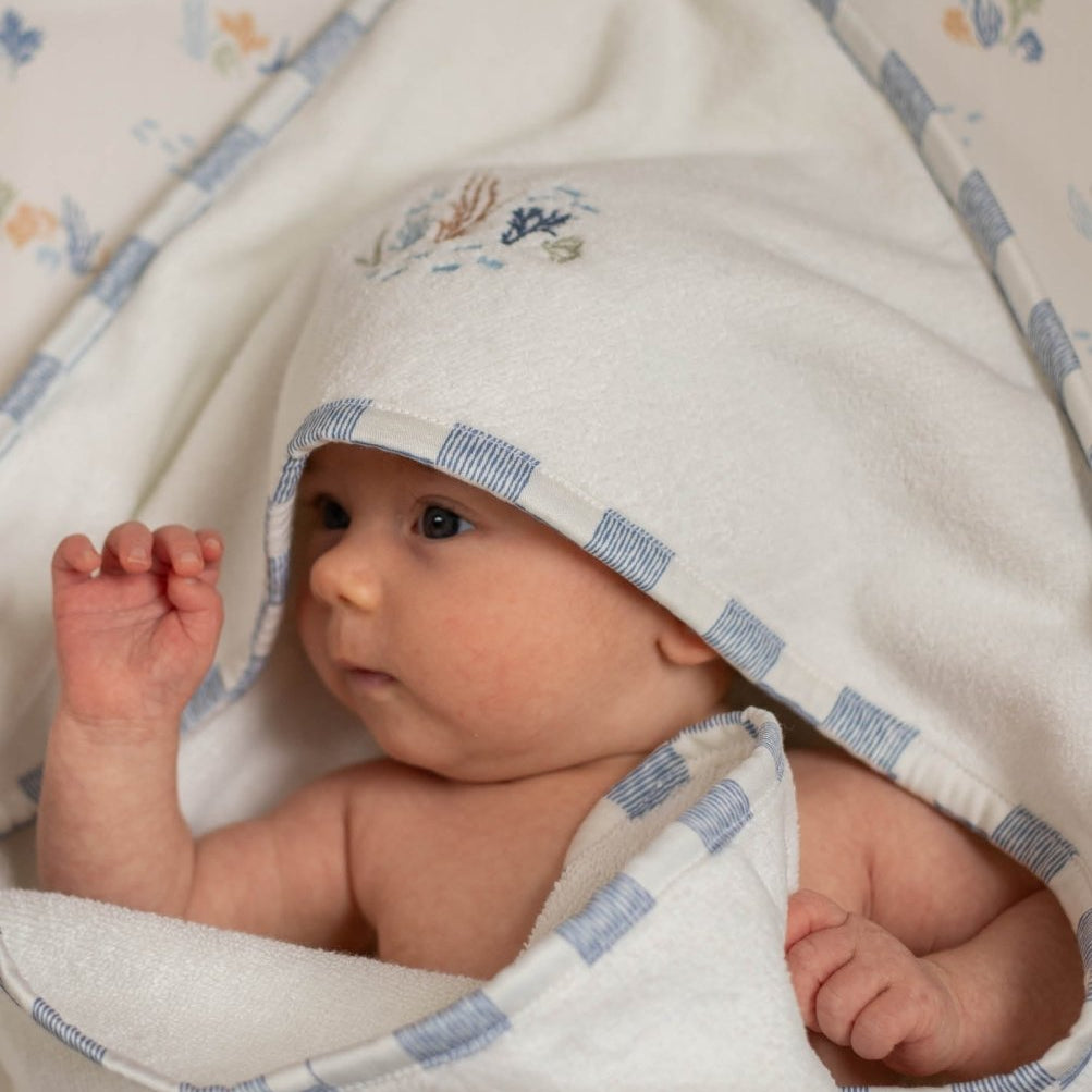 Hooded Towel - Baby - Coastline – Towelling for children, available at Learning Bugs UK