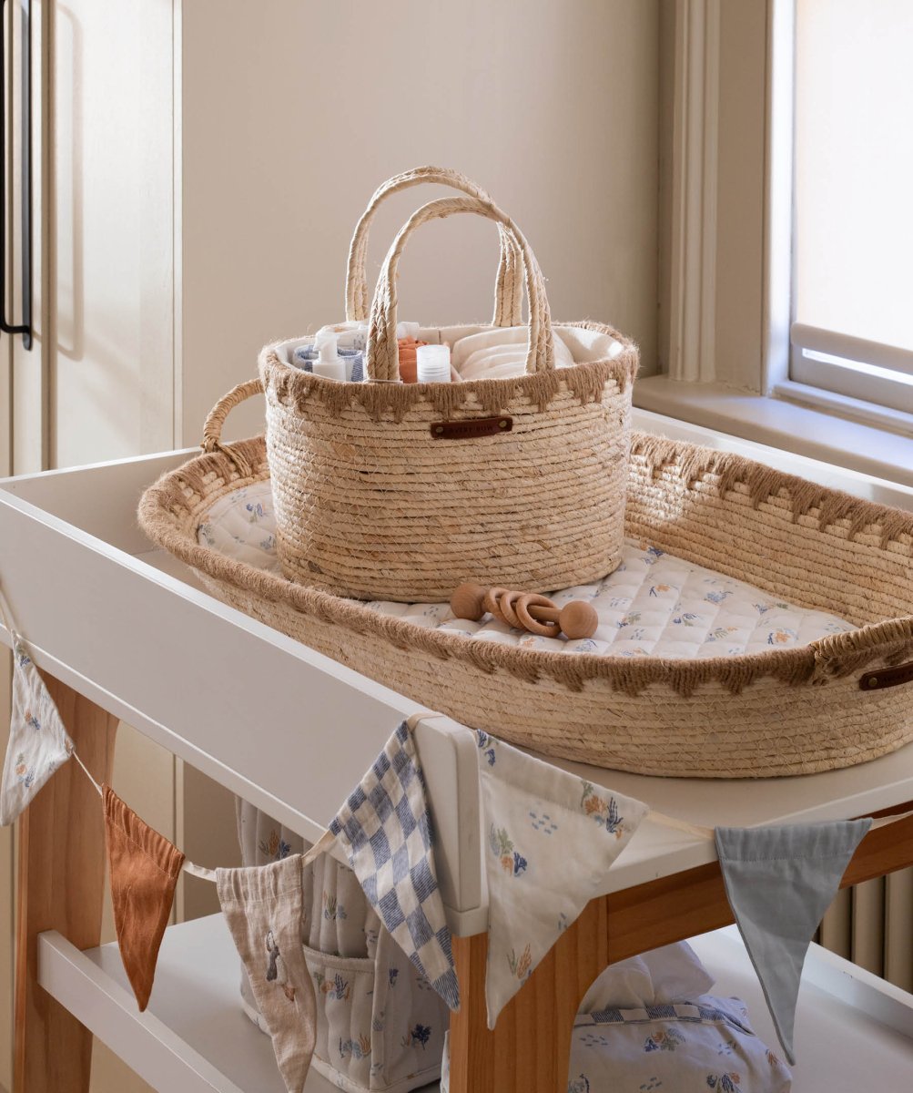 Avery Row Maize Nappy Caddy - Natural – Nappy Caddies for children, available at Learning Bugs UK