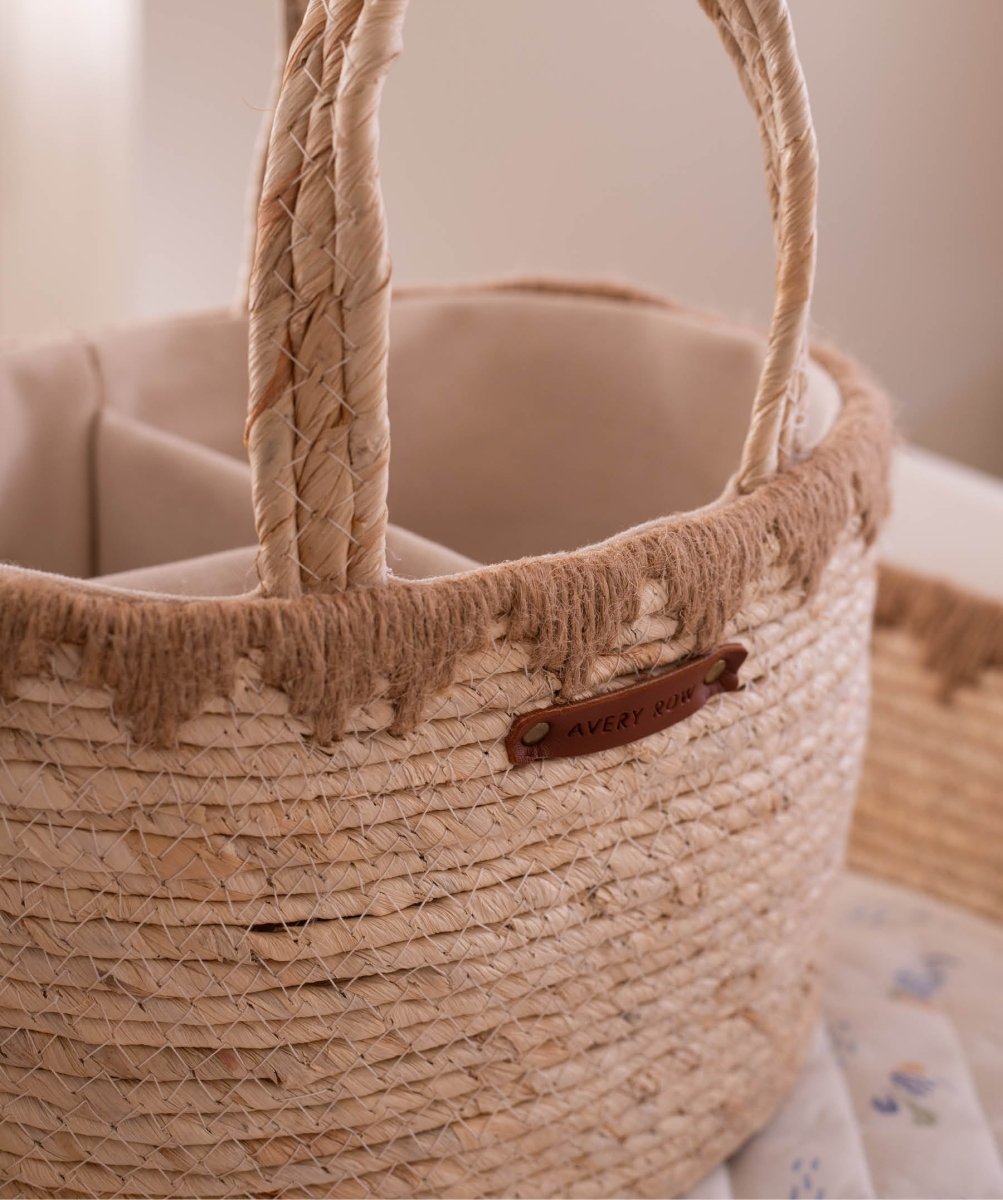 Avery Row Maize Nappy Caddy - Natural – Nappy Caddies for children, available at Learning Bugs UK