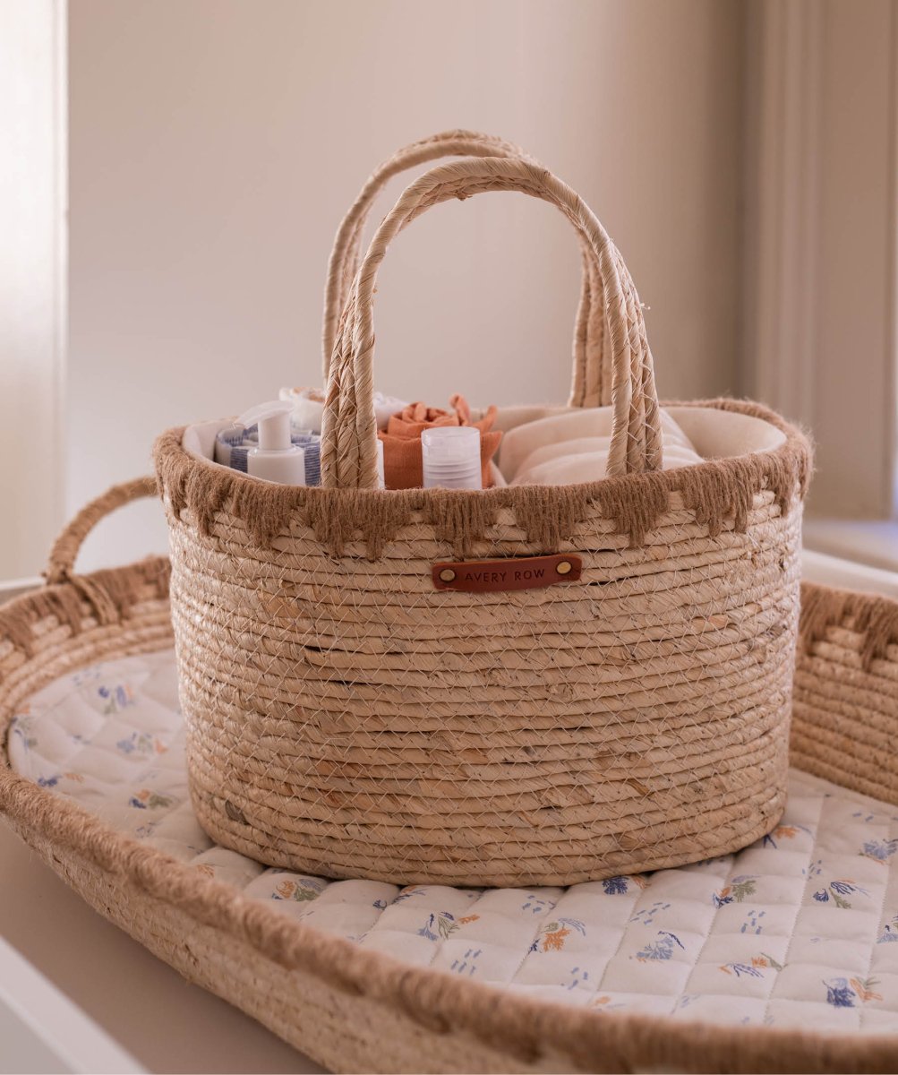 Avery Row Maize Nappy Caddy - Natural – Nappy Caddies for children, available at Learning Bugs UK