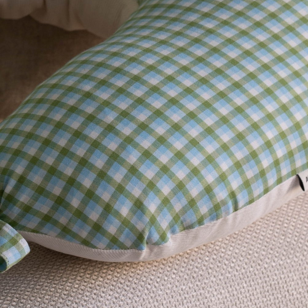Nursing Pillow Cover - Greenhouse Gingham – Parent Accessories for children, available at Learning Bugs UK
