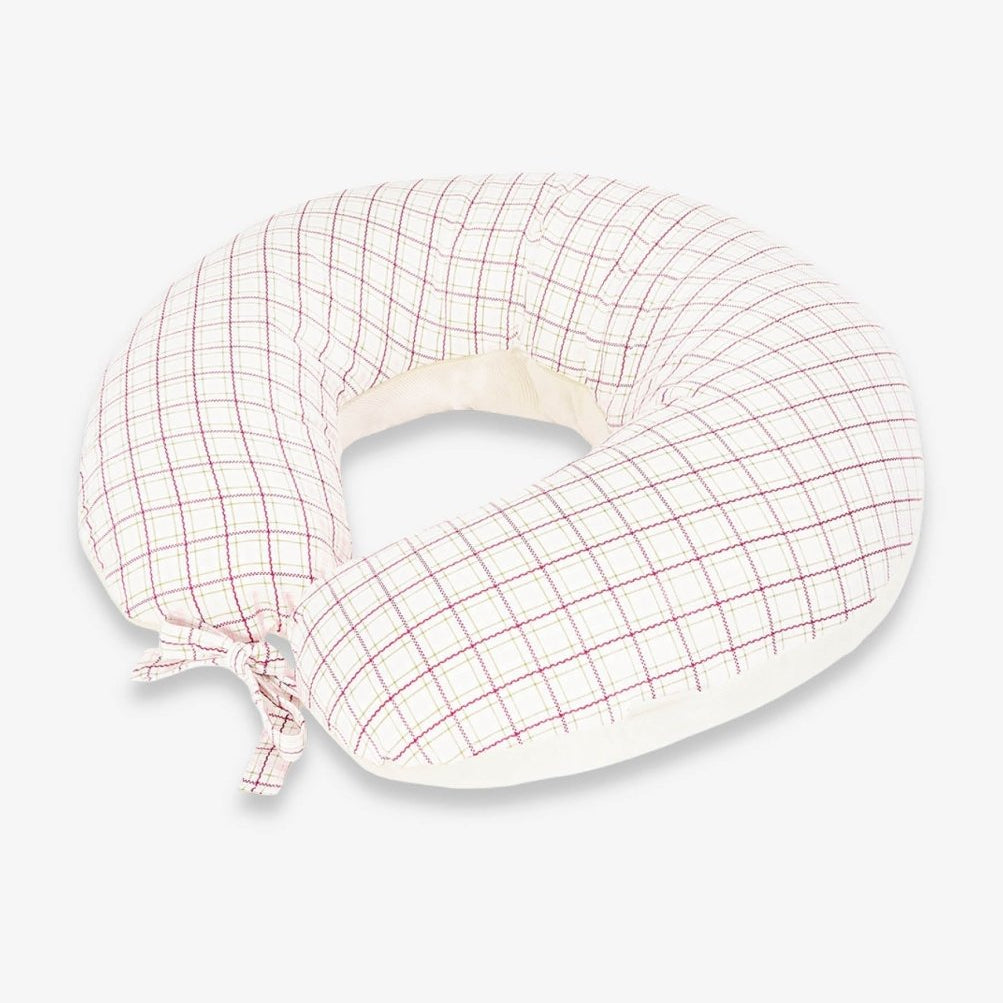 Nursing Pillow - Pink Check – Parent Accessories for children, available at Learning Bugs UK