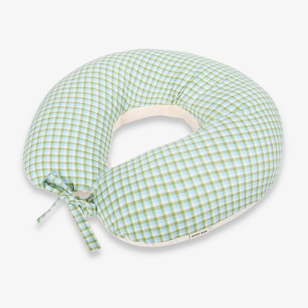 Nursing Pillow - Greenhouse Gingham – Parent Accessories for children, available at Learning Bugs UK