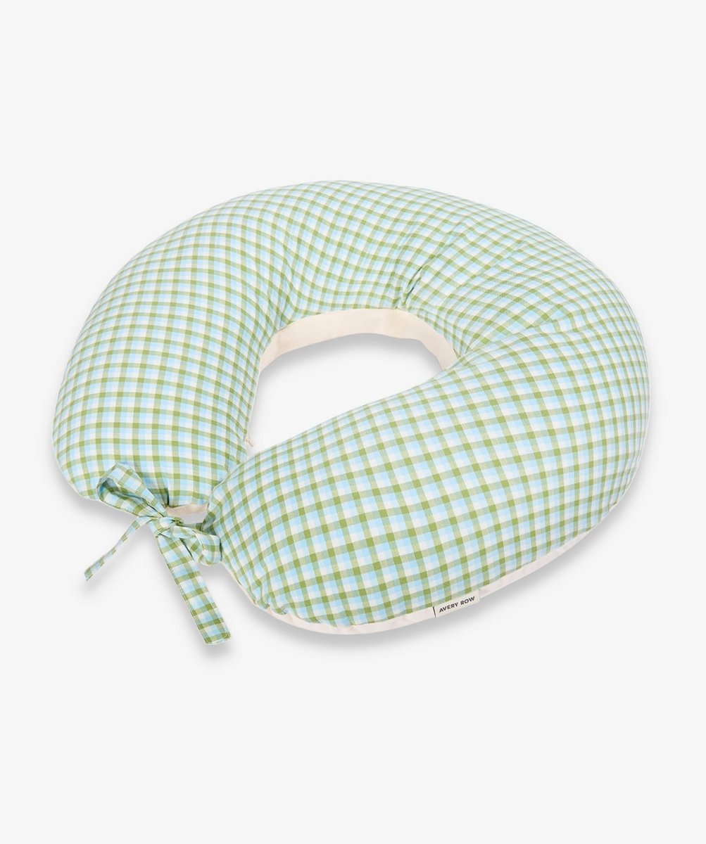 Nursing Pillow - Greenhouse Gingham – Parent Accessories for children, available at Learning Bugs UK