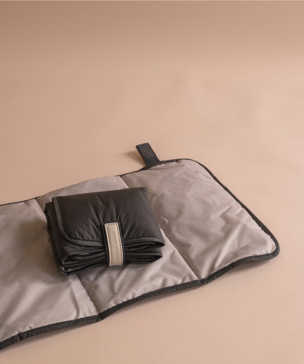 Baby Changing Tote Bag - Soft Black – Changing Bags & Travel Changing Mats for children, available at Learning Bugs UK