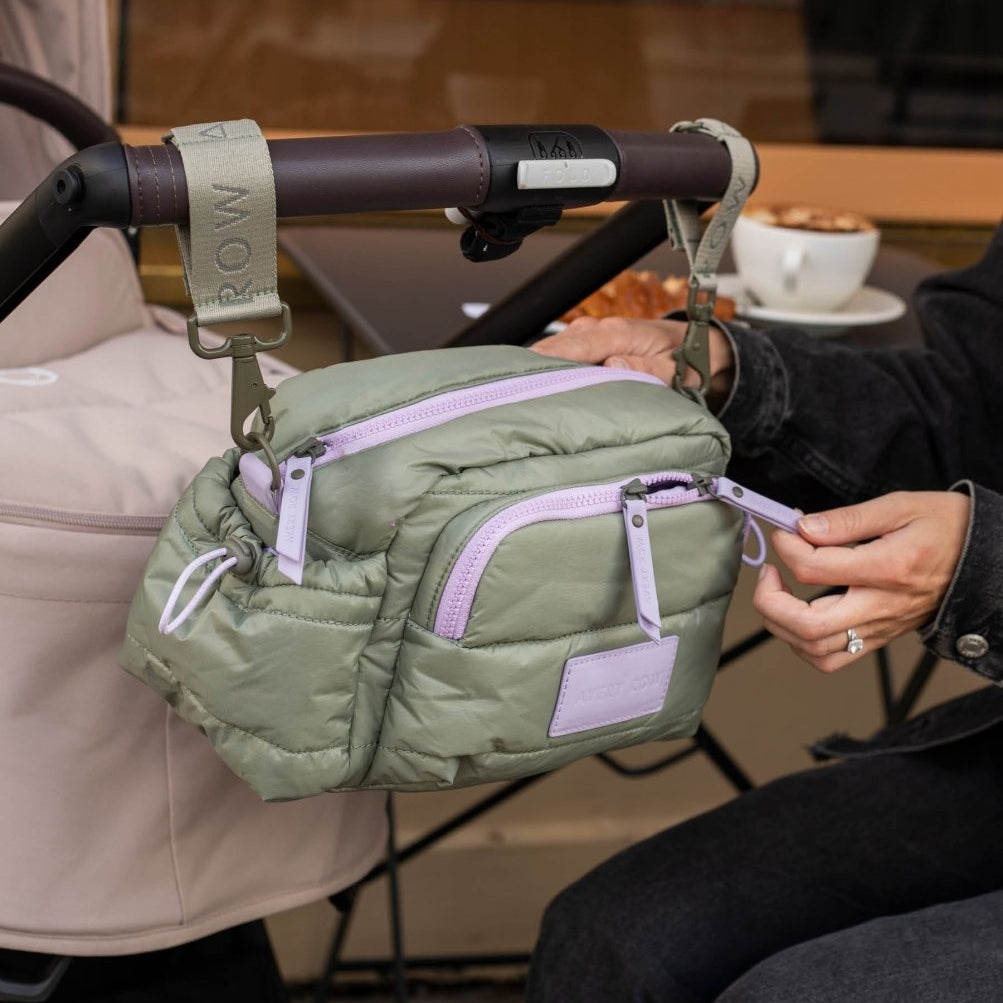 Pram Organiser Bag - Olive – Changing Bags & Travel Changing Mats for children, available at Learning Bugs UK