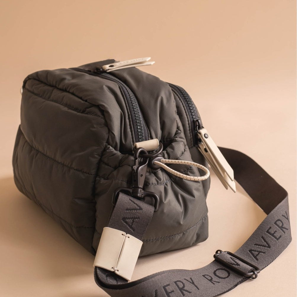 Pram Organiser Bag - Soft Black – Changing Bags & Travel Changing Mats for children, available at Learning Bugs UK