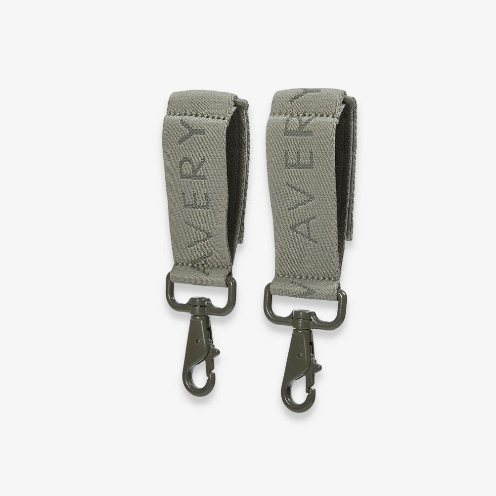Logo Pram Bag Clips - Olive – Changing Bags & Travel Changing Mats for children, available at Learning Bugs UK