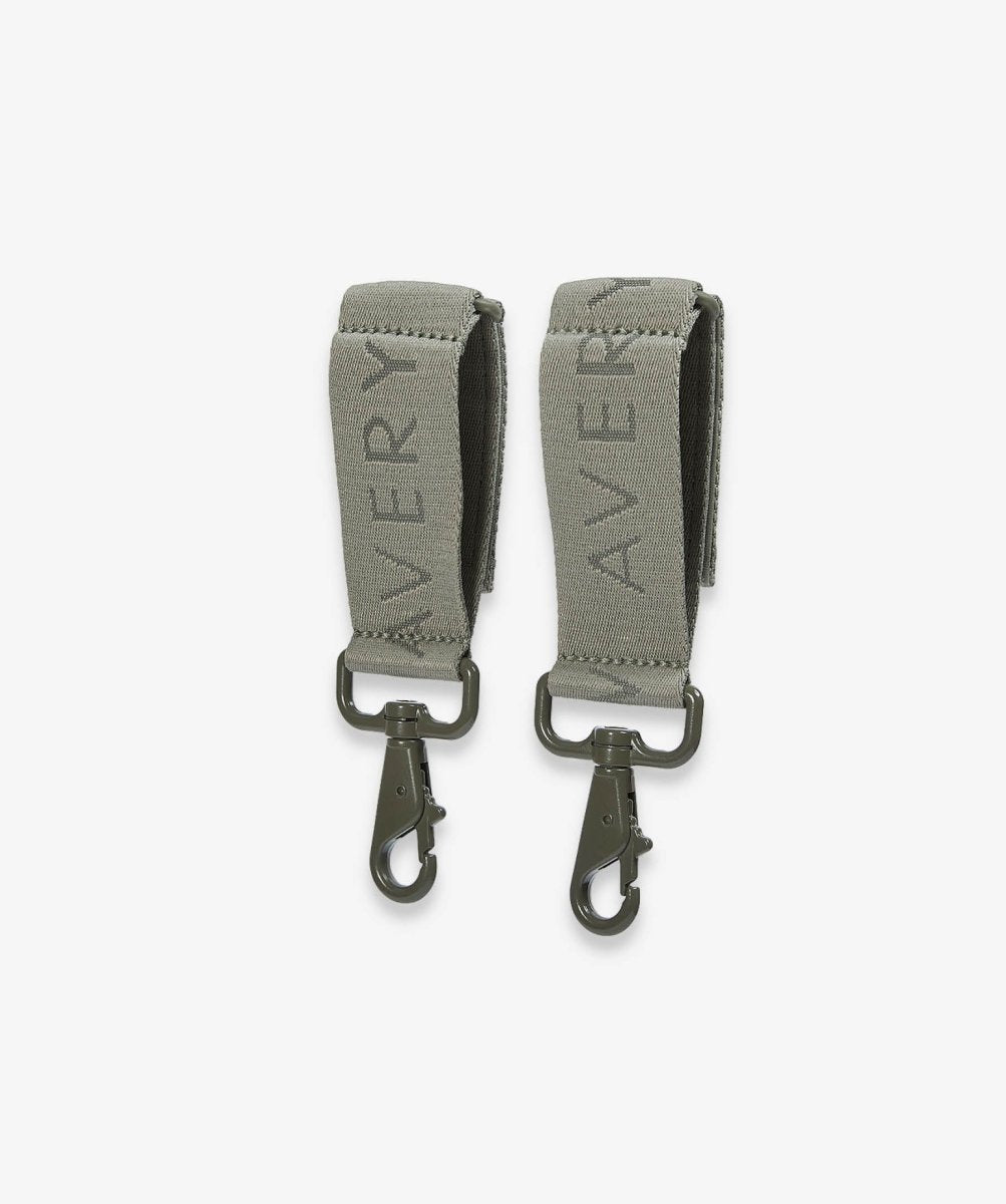 Logo Pram Bag Clips - Olive – Changing Bags & Travel Changing Mats for children, available at Learning Bugs UK