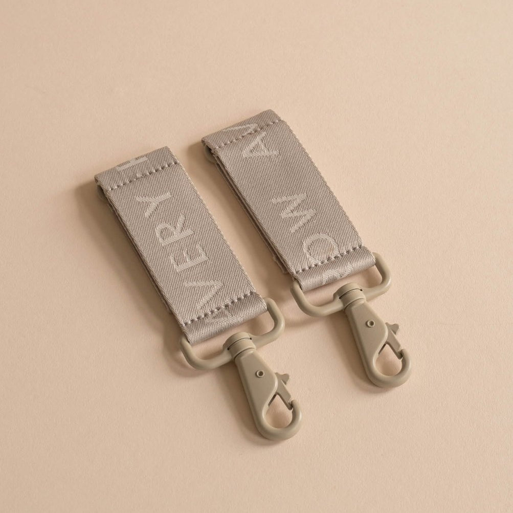 Logo Pram Bag Clips - Oyster – Changing Bags & Travel Changing Mats for children, available at Learning Bugs UK