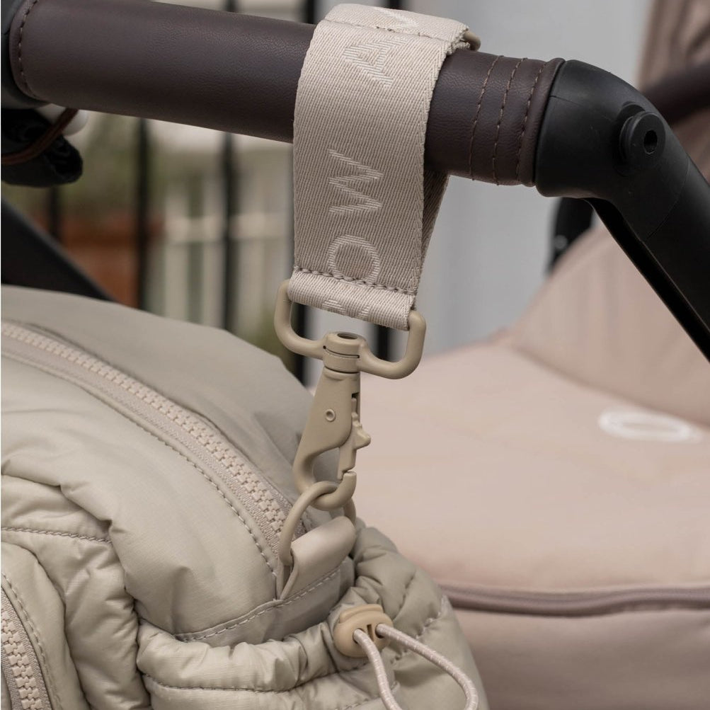 Logo Pram Bag Clips - Oyster – Changing Bags & Travel Changing Mats for children, available at Learning Bugs UK