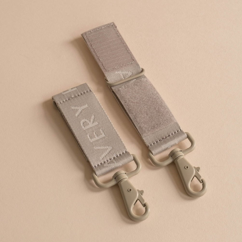 Logo Pram Bag Clips - Oyster – Changing Bags & Travel Changing Mats for children, available at Learning Bugs UK