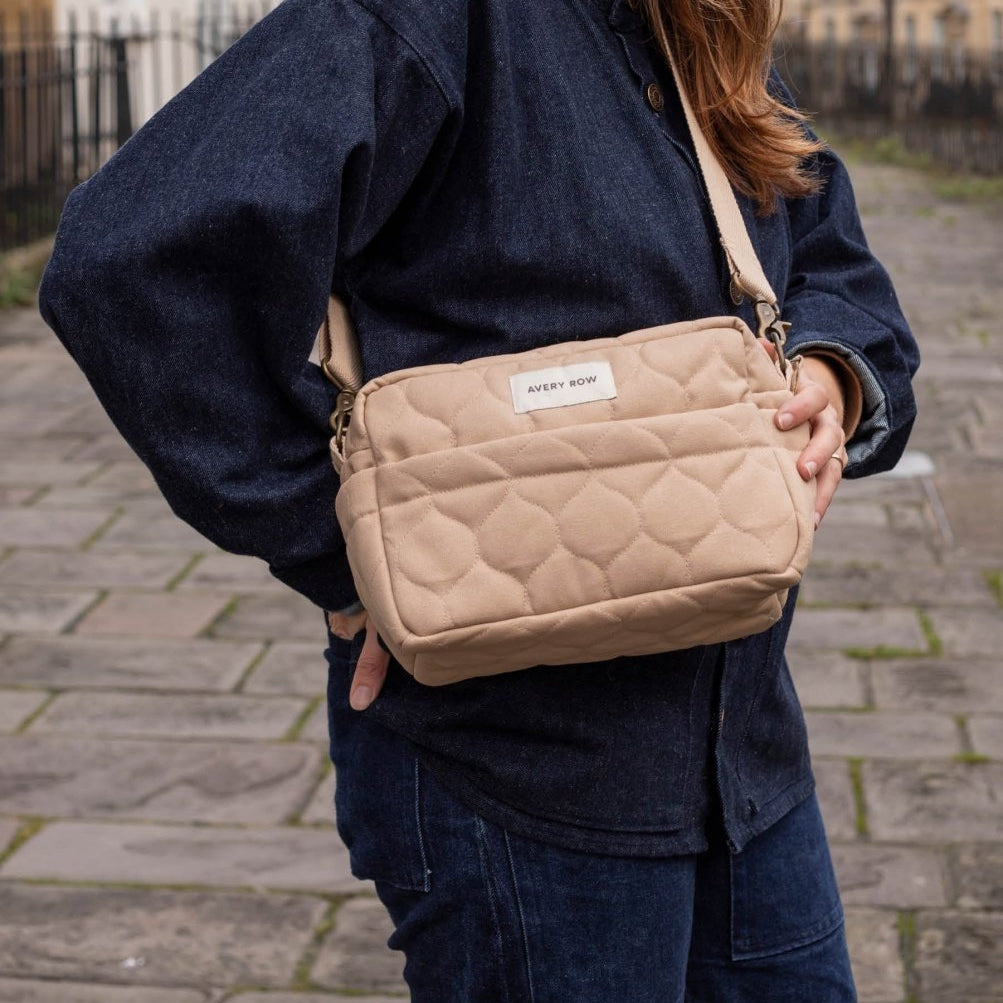 Pram Organiser Bag - Natural – Changing Bags & Travel Changing Mats for children, available at Learning Bugs UK