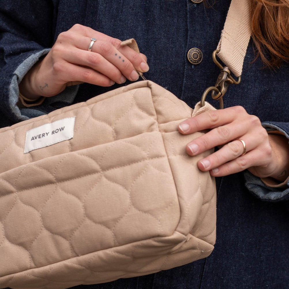 Pram Organiser Bag - Natural – Changing Bags & Travel Changing Mats for children, available at Learning Bugs UK
