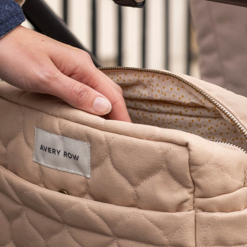 Pram Organiser Bag - Natural – Changing Bags & Travel Changing Mats for children, available at Learning Bugs UK