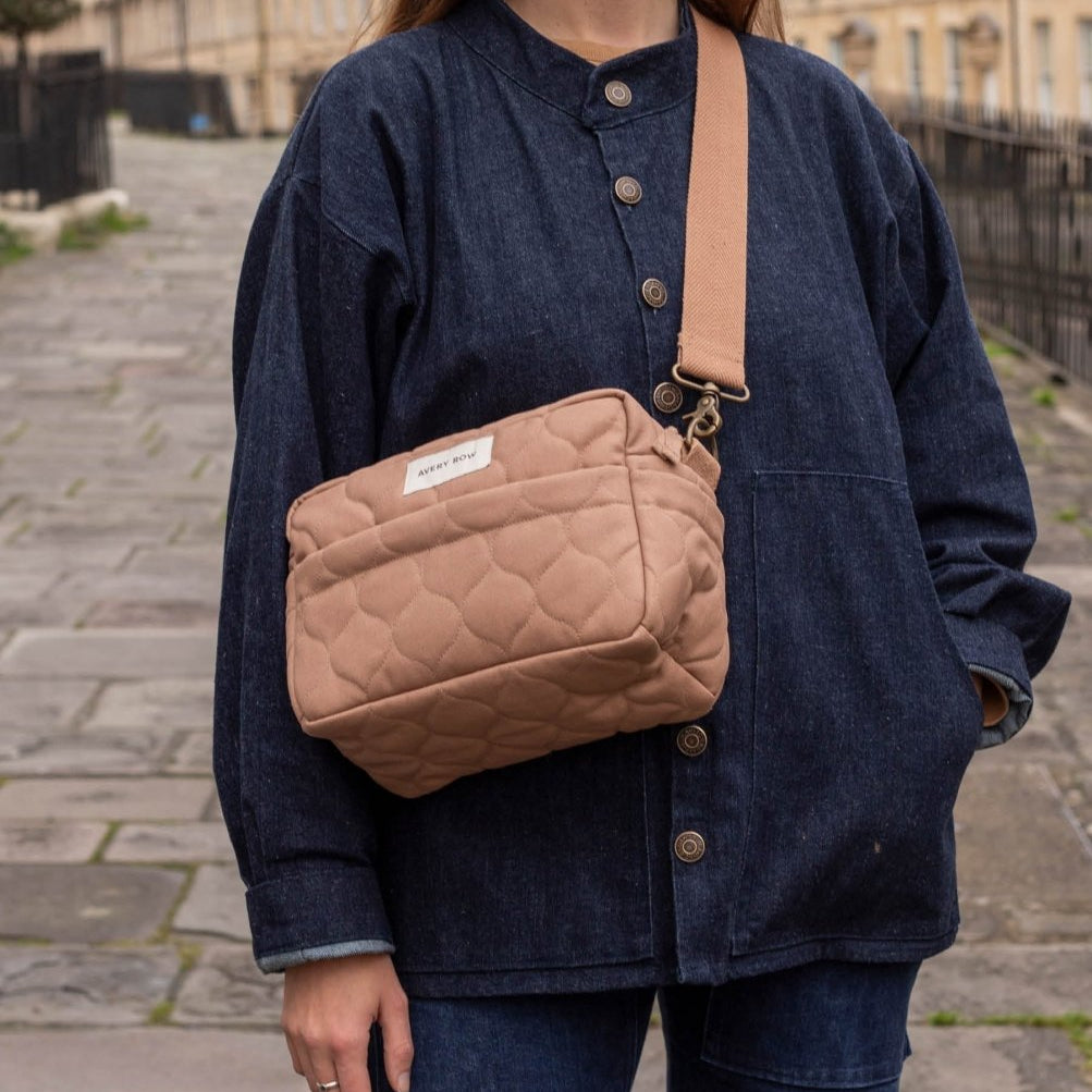 Pram Organiser Bag - Latte – Changing Bags & Travel Changing Mats for children, available at Learning Bugs UK