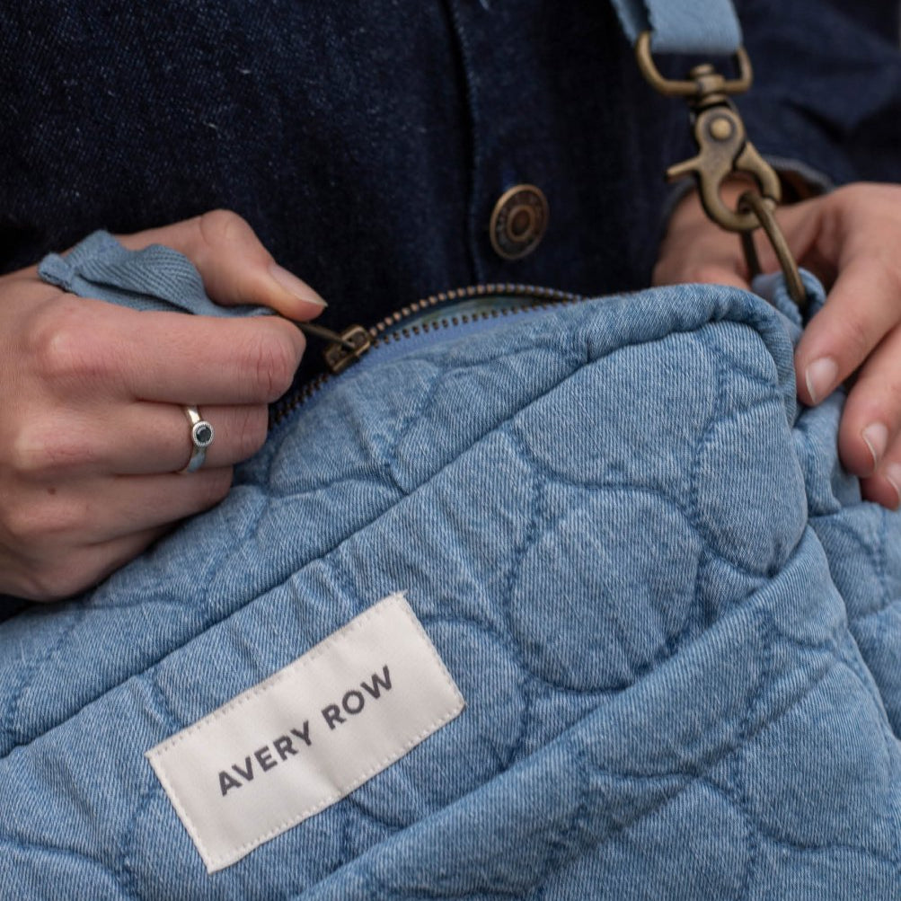 Pram Organiser Bag - Denim – Changing Bags & Travel Changing Mats for children, available at Learning Bugs UK