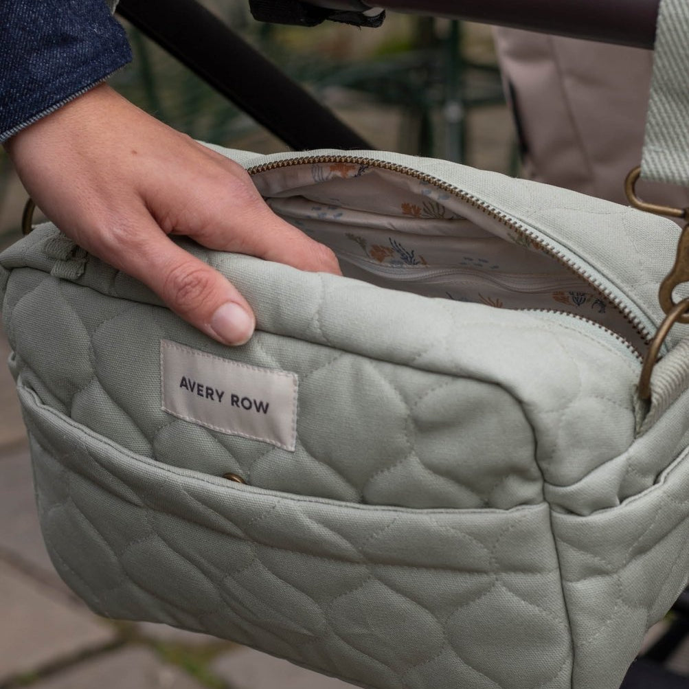 Pram Organiser Bag - Sage – Changing Bags & Travel Changing Mats for children, available at Learning Bugs UK