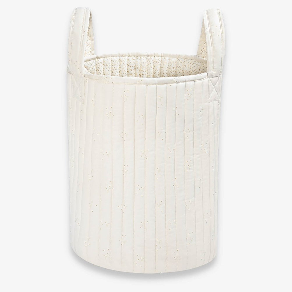 Large Quilted Storage Basket - Wild Chamomile / Daisy Meadow – Storage for children, available at Learning Bugs UK