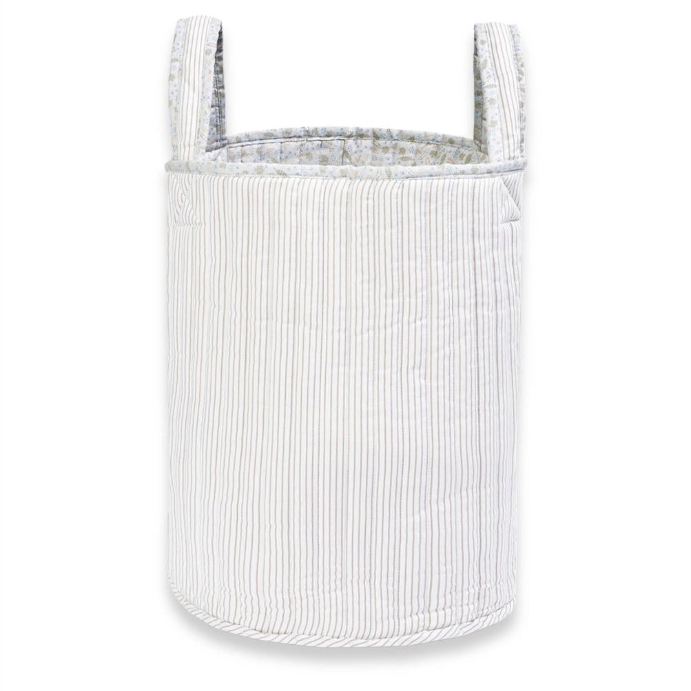 Large Quilted Storage Basket - Nature Trail / Stripe – Storage for children, available at Learning Bugs UK
