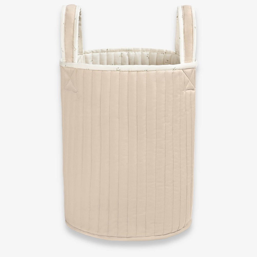 Large Quilted Storage Basket - Nettle Scatter / Birch – Storage for children, available at Learning Bugs UK
