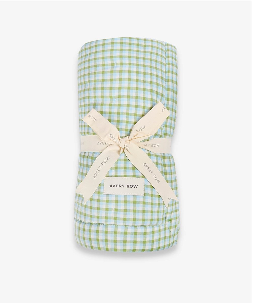 Quilted Cotbed Bedspread - Greenhouse Gingham – Bedding for children, available at Learning Bugs UK