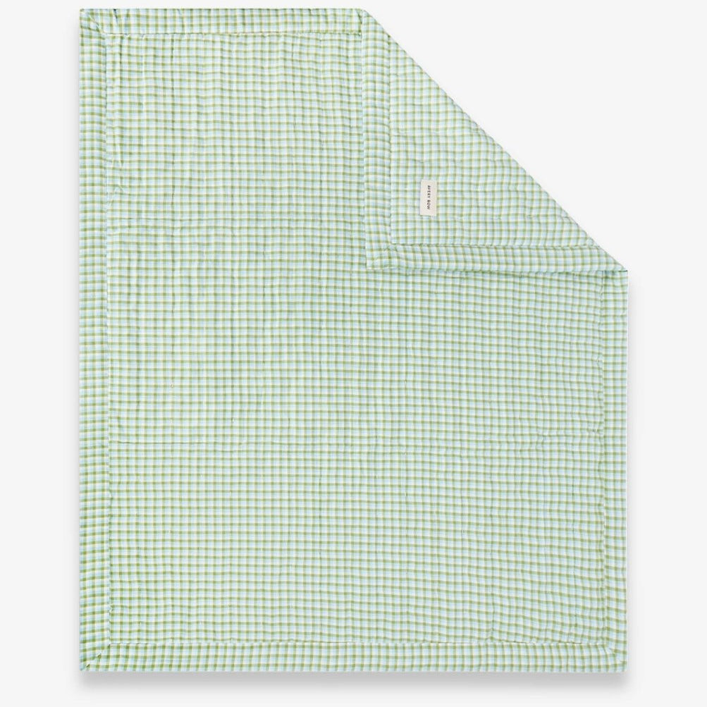 Quilted Single Bedspread - Greenhouse Gingham – Bedding for children, available at Learning Bugs UK