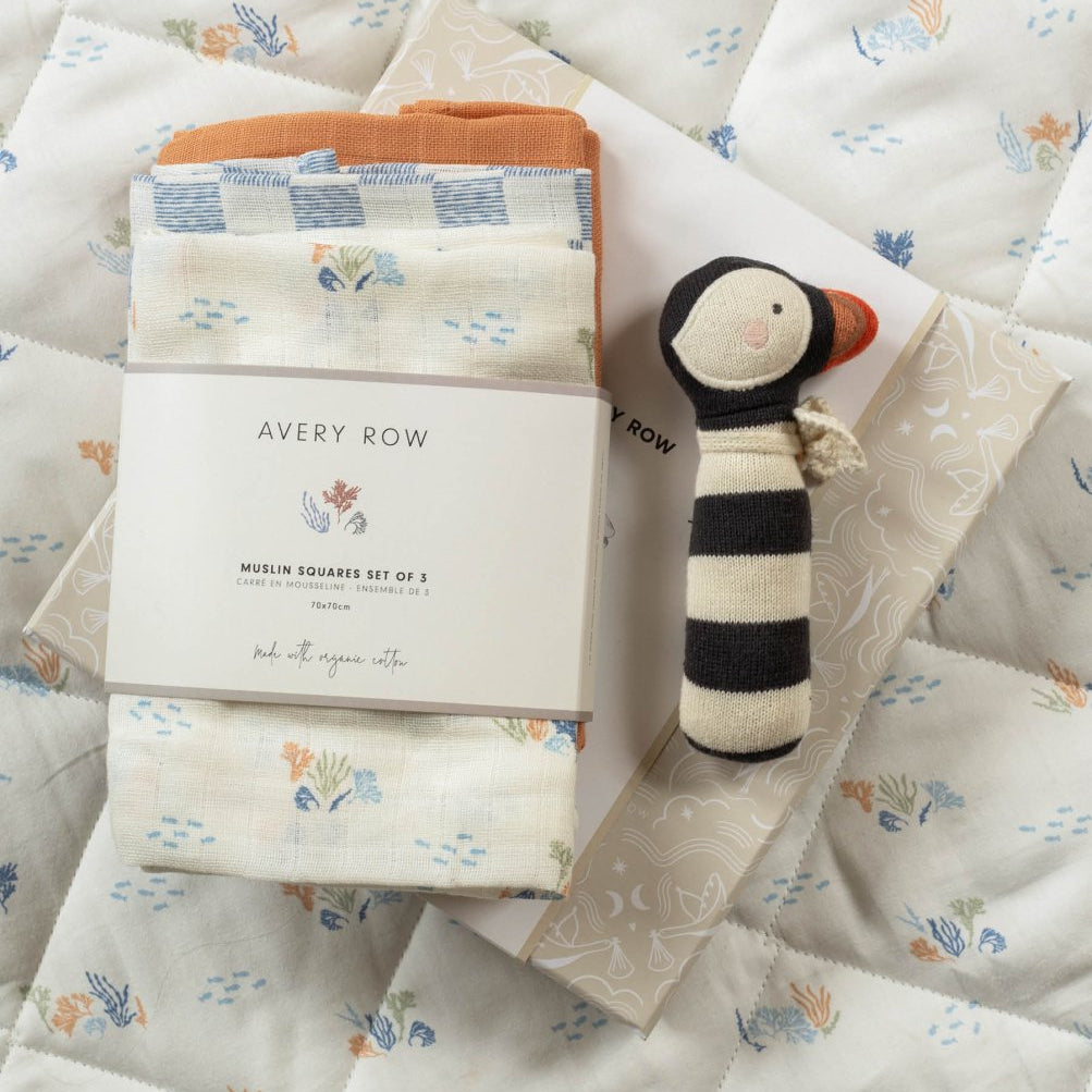 Rattle & Care New Baby Gift Set - Coastline – for children, available at Learning Bugs UK