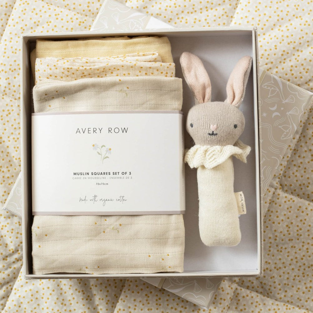 Rattle & Care New Baby Gift Set - Chamomile – for children, available at Learning Bugs UK