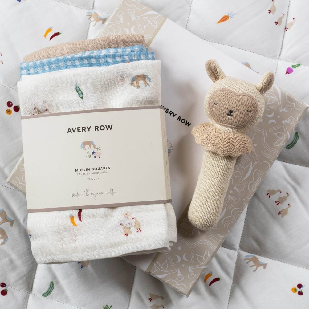 Rattle & Care New Baby Gift Set - Little Farm – for children, available at Learning Bugs UK
