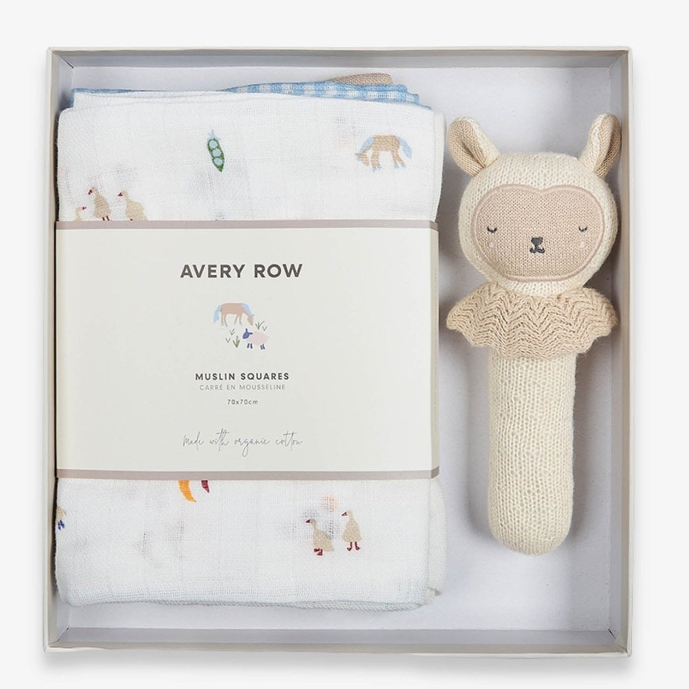 Rattle & Care New Baby Gift Set - Little Farm – for children, available at Learning Bugs UK