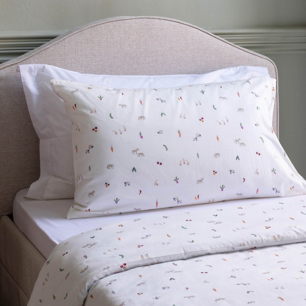 Organic Cotton Single Bedding Set - Little Farm – Bedding for children, available at Learning Bugs UK