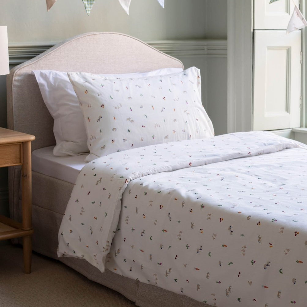 Organic Cotton Single Bedding Set - Little Farm – Bedding for children, available at Learning Bugs UK