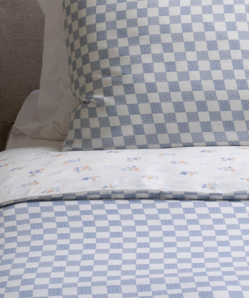 Organic Cotton Single Bedding Set - Waves – Bedding for children, available at Learning Bugs UK