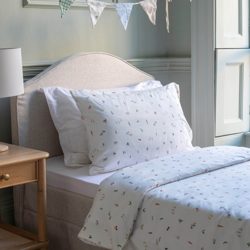 Organic Cotton Single Bedding Set - Little Farm – Bedding for children, available at Learning Bugs UK