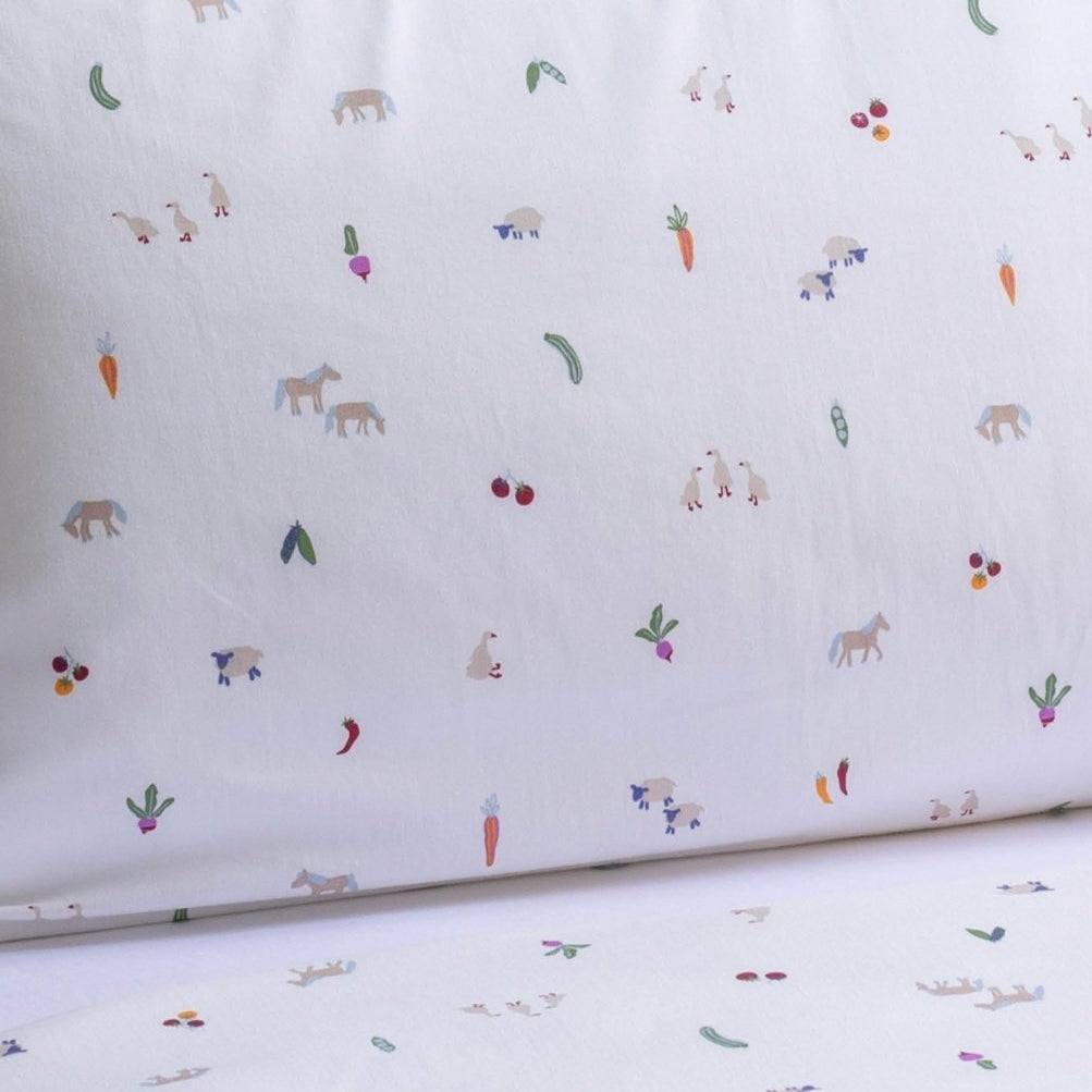 Organic Cotton Single Bedding Set - Little Farm – Bedding for children, available at Learning Bugs UK