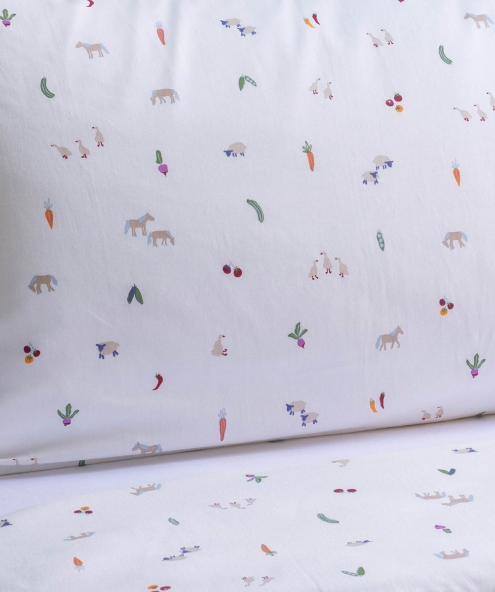 Organic Cotton Single Bedding Set - Little Farm – Bedding for children, available at Learning Bugs UK