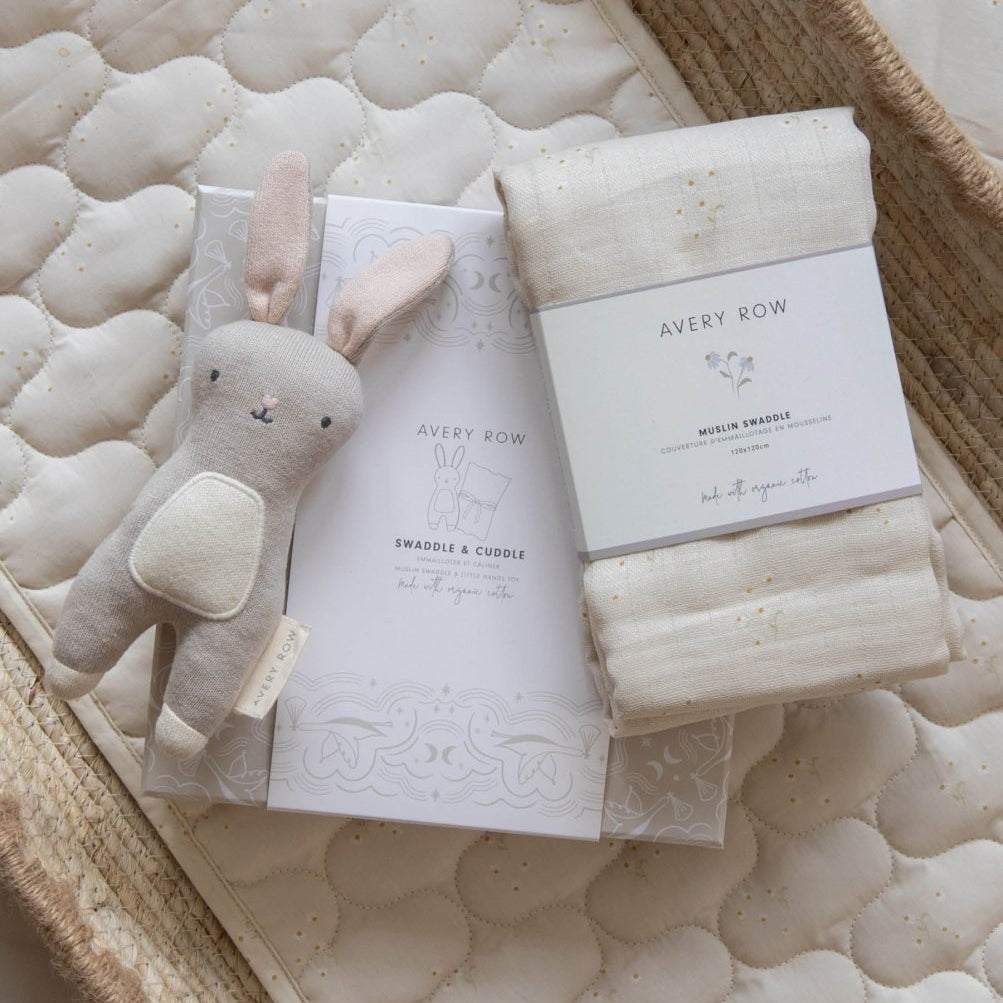 Swaddle & Cuddle New Baby Gift Set - Chamomile – for children, available at Learning Bugs UK