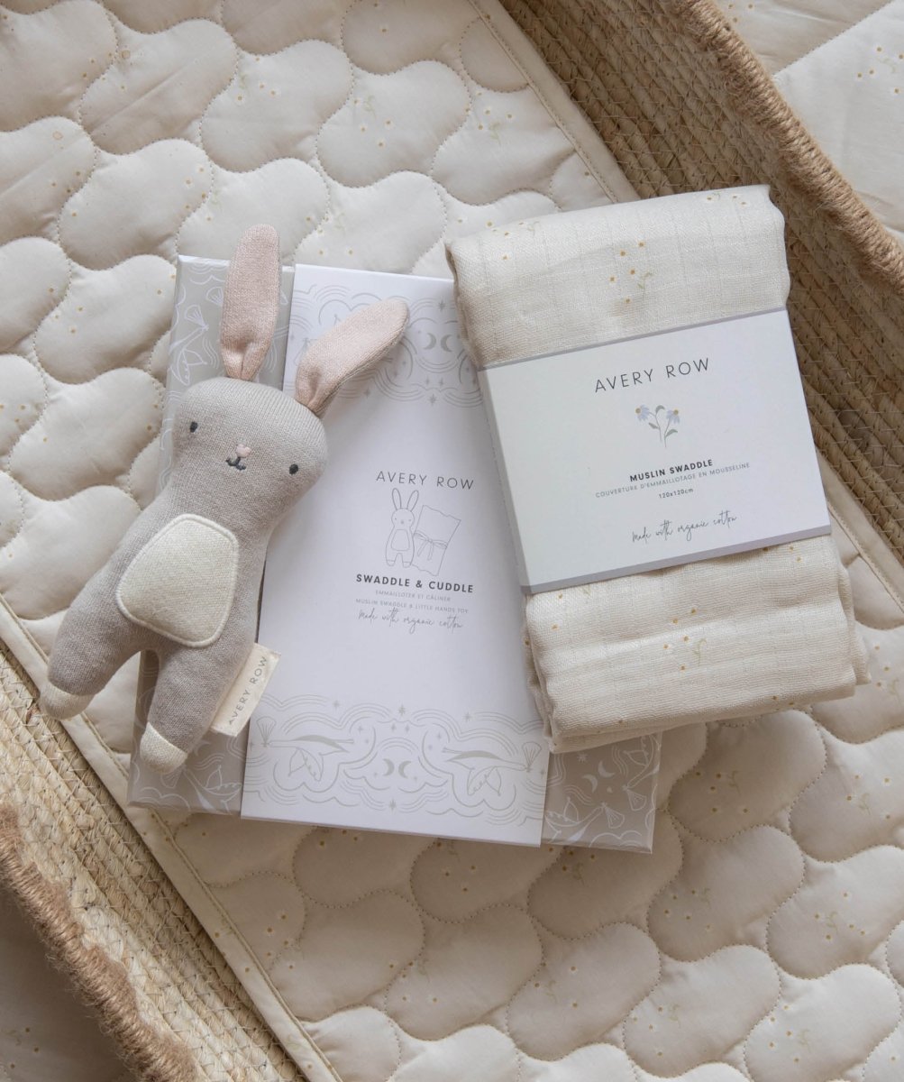 Swaddle & Cuddle New Baby Gift Set - Chamomile – for children, available at Learning Bugs UK