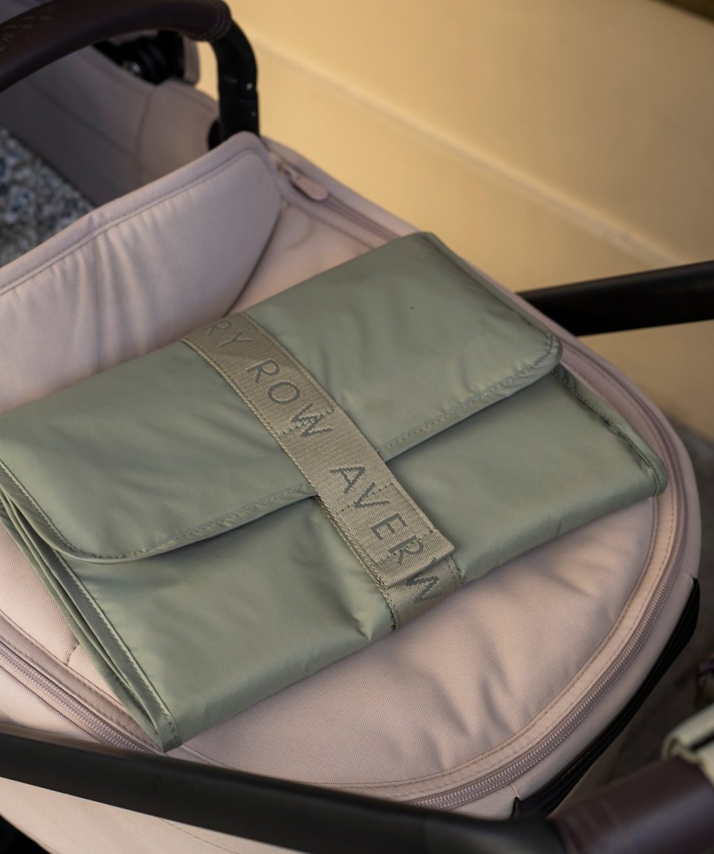 Recycled Nylon Travel Baby Changing Mat - Olive – Changing Bags & Travel Changing Mats for children, available at Learning Bugs UK