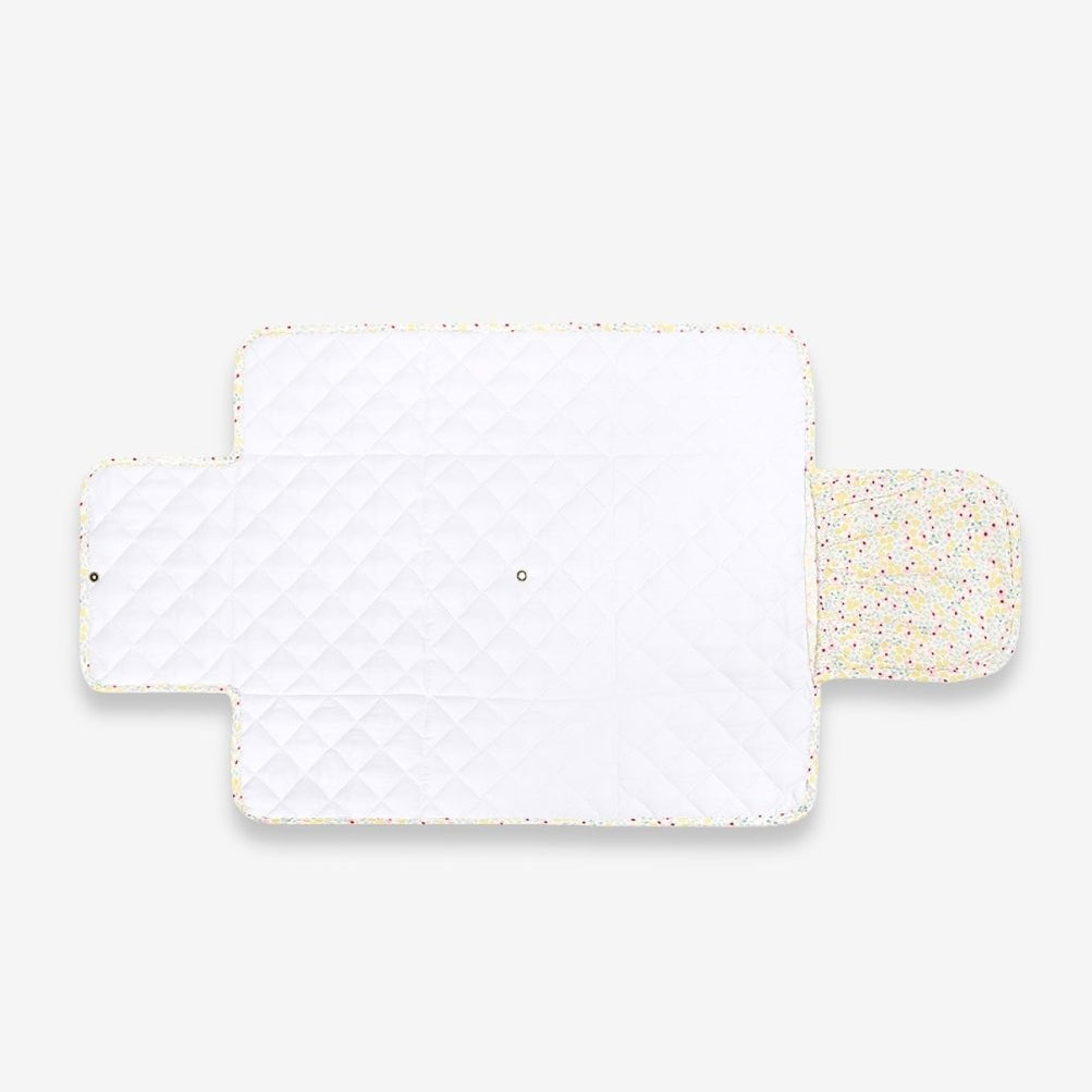 Cotton Travel Baby Changing Mat - Wildflower Garden – Changing Bags & Travel Changing Mats for children, available at Learning Bugs UK