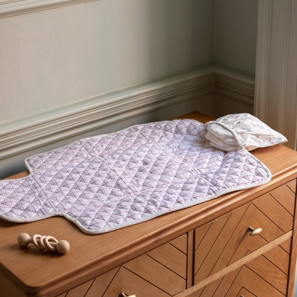 Cotton Travel Baby Changing Mat - Anemone – Changing Bags & Travel Changing Mats for children, available at Learning Bugs UK