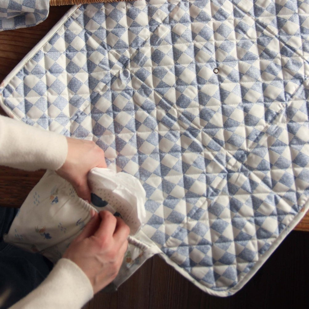 Cotton Travel Baby Changing Mat - Coastline – Changing Bags & Travel Changing Mats for children, available at Learning Bugs UK