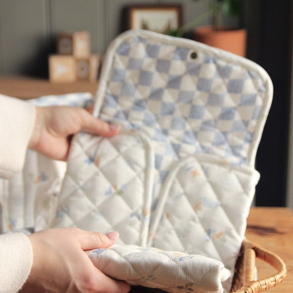 Cotton Travel Baby Changing Mat - Coastline – Changing Bags & Travel Changing Mats for children, available at Learning Bugs UK
