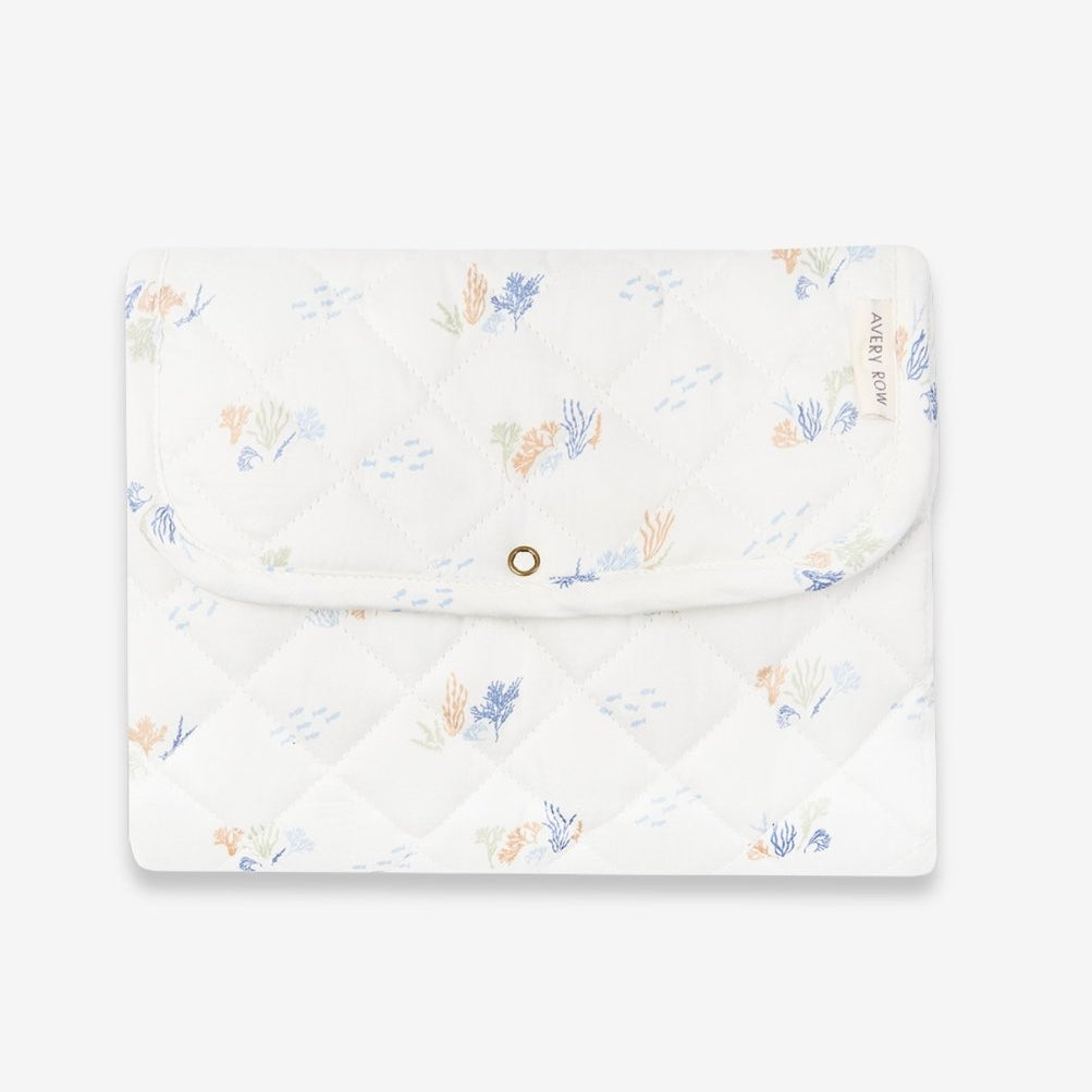 Cotton Travel Baby Changing Mat - Coastline – Changing Bags & Travel Changing Mats for children, available at Learning Bugs UK