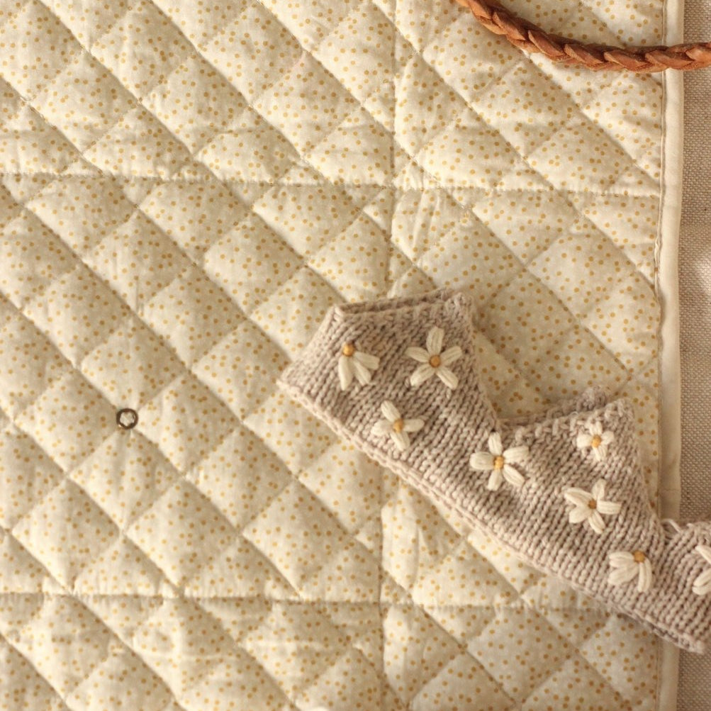 Cotton Travel Baby Changing Mat - Wild Chamomile – Changing Bags & Travel Changing Mats for children, available at Learning Bugs UK