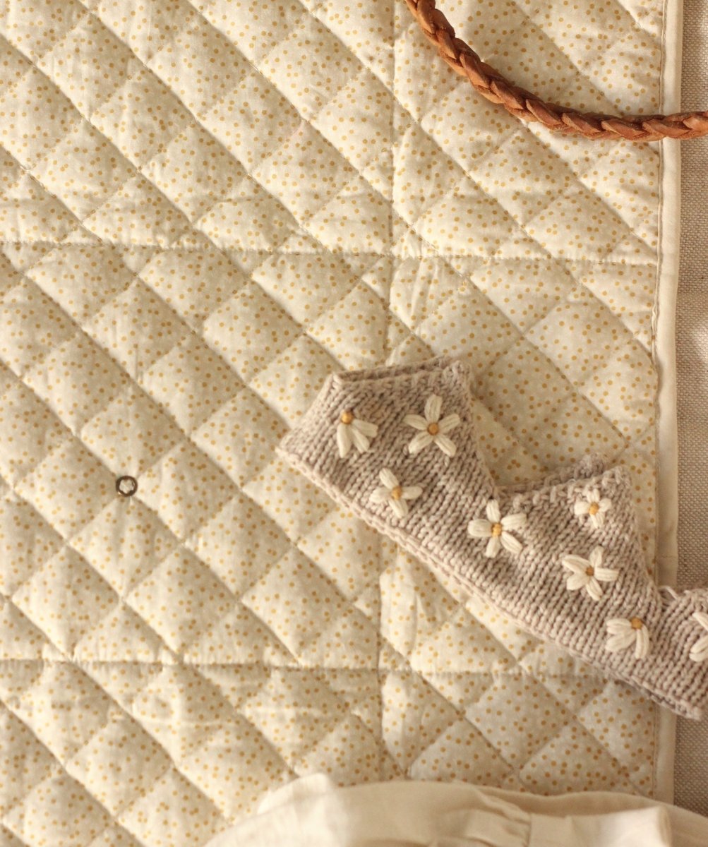Cotton Travel Baby Changing Mat - Wild Chamomile – Changing Bags & Travel Changing Mats for children, available at Learning Bugs UK