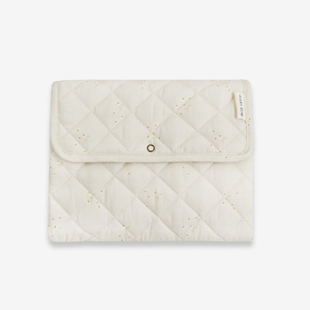 Cotton Travel Baby Changing Mat - Wild Chamomile – Changing Bags & Travel Changing Mats for children, available at Learning Bugs UK