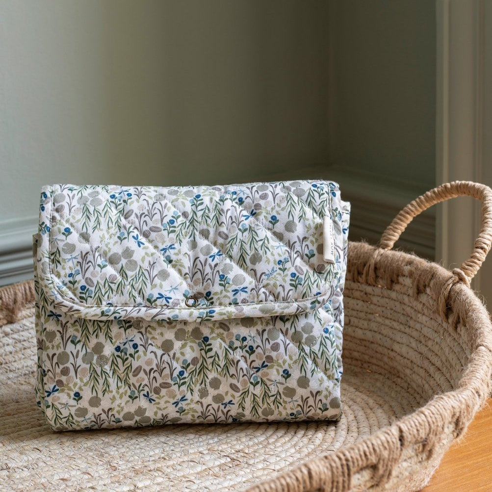 Cotton Travel Baby Changing Mat - Riverbank – Changing Bags & Travel Changing Mats for children, available at Learning Bugs UK