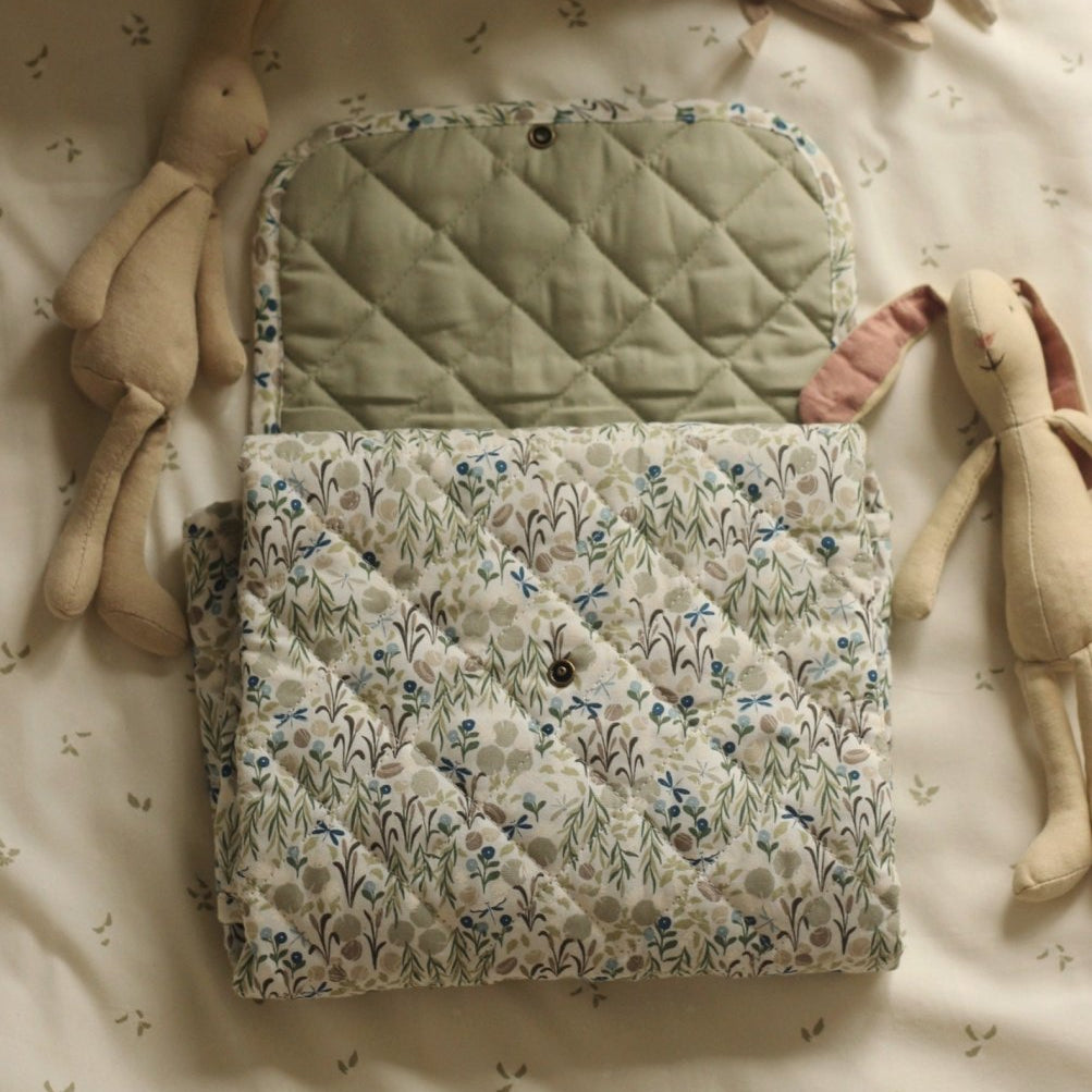 Cotton Travel Baby Changing Mat - Riverbank – Changing Bags & Travel Changing Mats for children, available at Learning Bugs UK